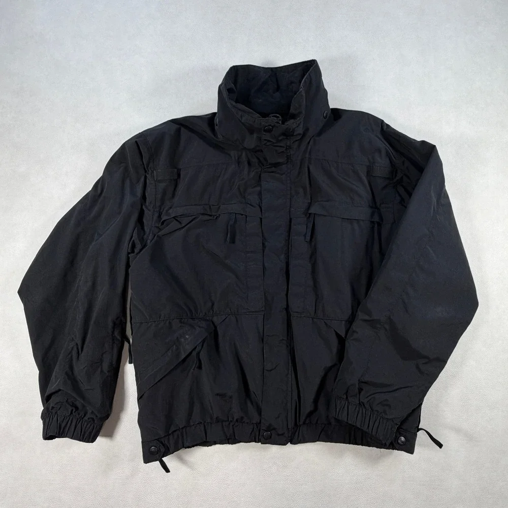 5.11 Tactical Series Mens Large Duty Jacket Utility Multi-Pocket Black Nylon